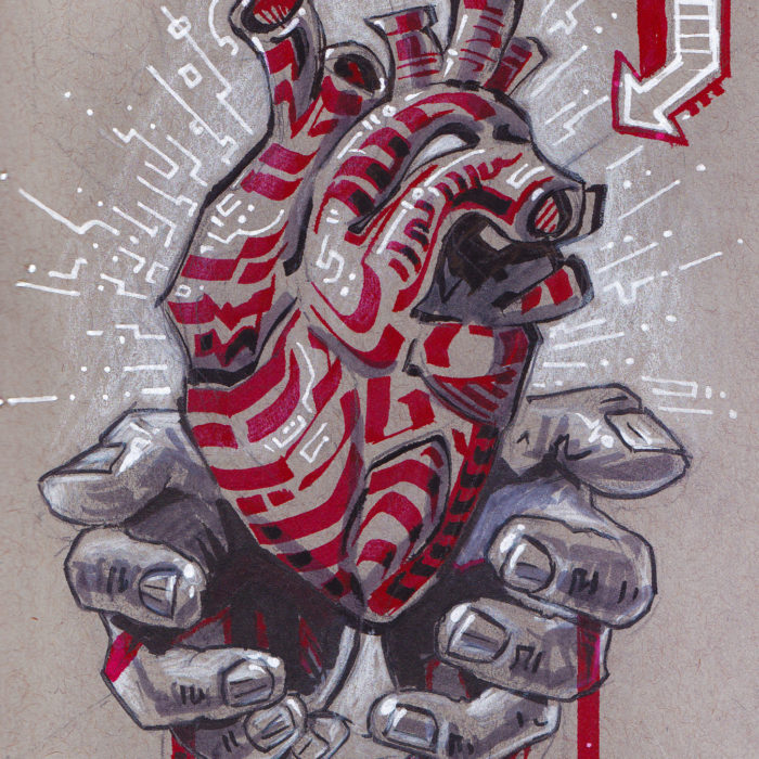 Tattooed Heart Square