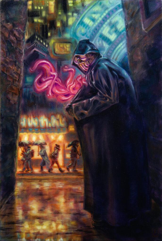 The Outsider is a fantasy sc-ifi oil painting by Dan Cohen